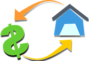 house and money sign 