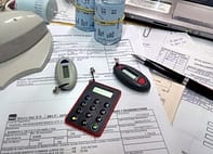 calculator on papers